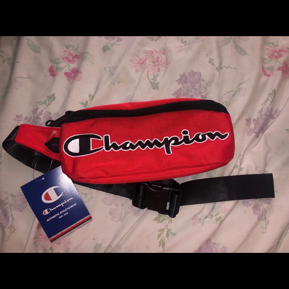 Red champion fanny pack